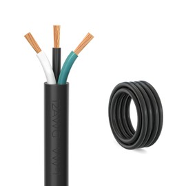 FIRMERST - Cable de alimentación de 3 conductores de calibre 12 SJTW de 300 V, cable de cobre puro, 10 pies
