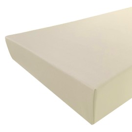 FoamRush 10" x 24" x 24" High Density Foam Seat Cushion with Water Resistant Indoor/Outdoor Canvas Beige Cover with Zip, Upholstery Foam Cushion, Couch Cushion Replacement, Chair Cushion, Firm Support