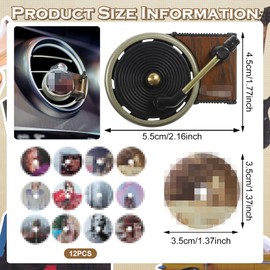 Aheagou Auto Lufterfrischer, Auto Duft Diffusoren Clips, Auto Aromatherapie Diffusor Drehbarer, Auto Lufterfrischer Clip mit 12 Stücke Ersatz Aromatabletten Pads, Auto-Luftdiffusor für Frauen Mann