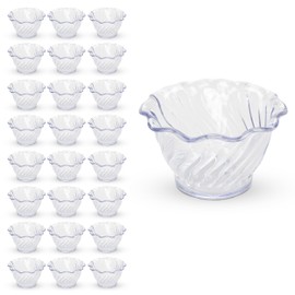 Carlisle FoodService Products 453207 Mini Plastic Parfait Cup, 5.4 oz, Clear