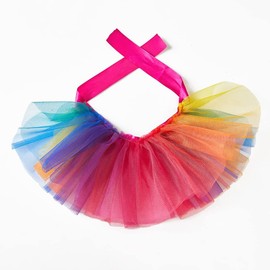 Hapihom Pet Colorful Tutu Skirt Cute Birthday Dresses Costume Pet Supplies For Large Medium Small Dogs Cats pink M