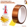 Outus 2 Rolls Heat Tape High Temperature Polyimide Tape, 500