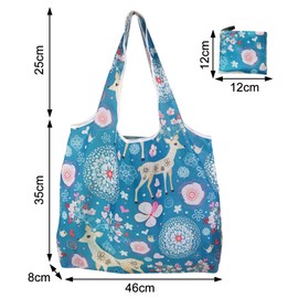 HTTDSLF Shopping Bag Reusable Shopping Bag, Foldable Reusable Shopping Bag, Grocery Shopping Cloth Bags, Reusable Shopping Bags, Foldable Bag Folding Shopping Bag, Tote Bags for Daily Shopping Loading