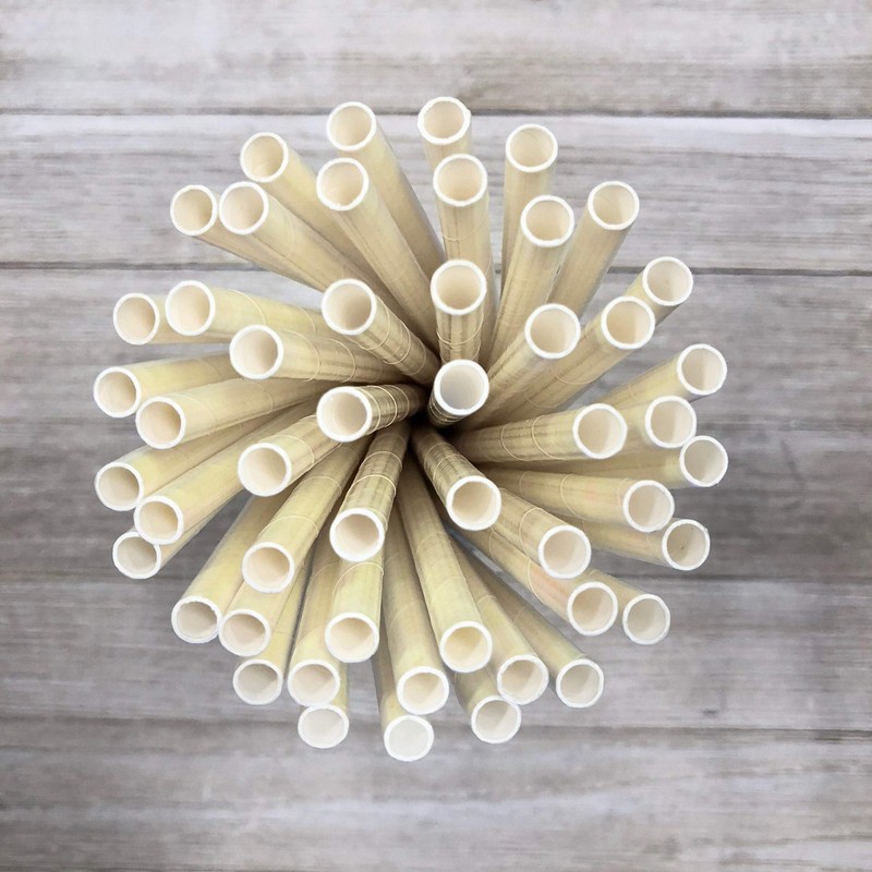 Iridescent Foil Paper Straws - White Pearl - Wedding Valentine