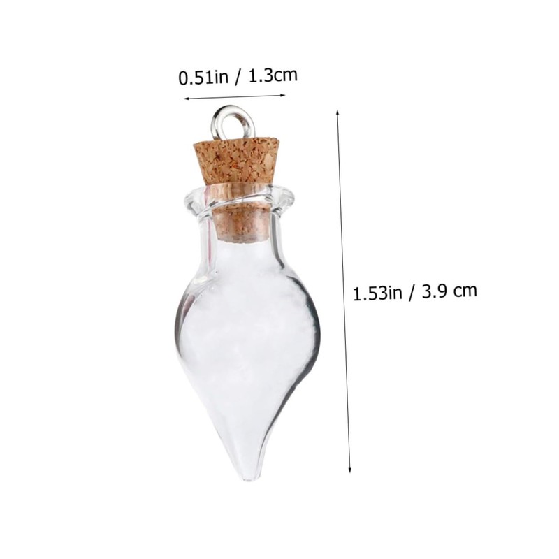 ORFOFE 30pcs Water Drop Shaped DIY Wishing Bottles with Cork