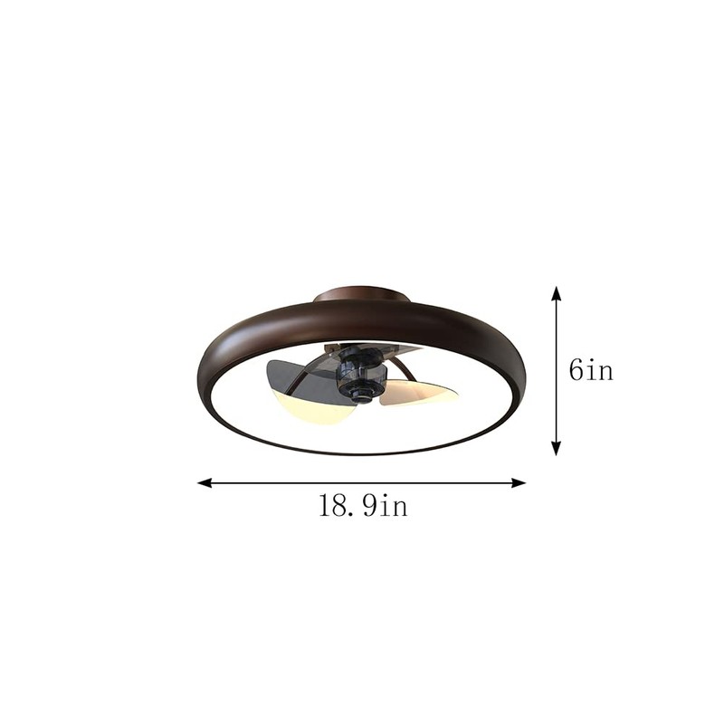 CIKASS Ceiling Fan with Lights Dimmable LED Reversible Blades Timing