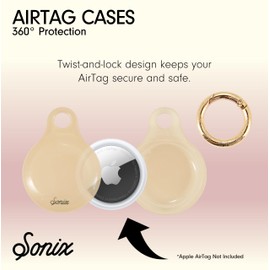 Sonix Cases for Apple AirTags with Keychain (Jelly Apricot)