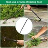49.2” Long Handle Crack Weeder, 3 Adjustable Length Crevice Weeding