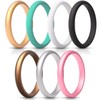 ThunderFit Women's Silicone Stackable Wedding Ring Sets, Thin Rubber Wedding