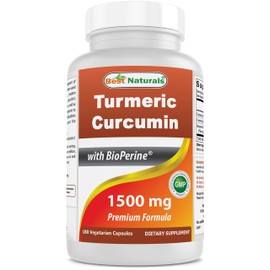 Best Naturals Best Naturals Turmeric Curcumin 1500mg/Serving with Bioperine - 180 Veggie Capsules