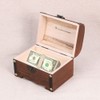 GANAZONO Money Pirate Treasure Wooden Stash 2Pcs Light Brown Wooden