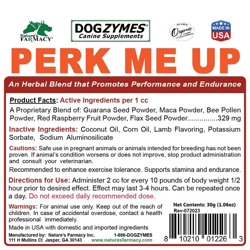 Nature's Farmacy Canine Perk Me Up Paste - Recommended to