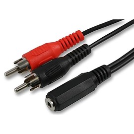 LEAD, 3.5MM S SOCKET-2XPHONO, 0.5M, Audio & Video Cable Assemblies QTY X 1