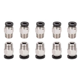 Aokin 10 Pcs PC4-M10 Pneumatic Fitting for Creality Ender 3/3 Pro/3 V2, Ender 5/5 Pro/5 Plus, CR-10/10S, etc