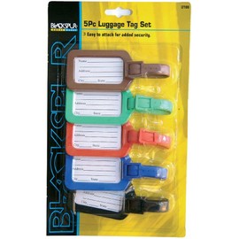 ASHLEY HOUSEWARES 5 x LUGGAGE LABELS address tags holiday suitcase