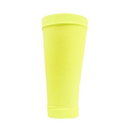 CrossBones Sports Shin Guard Sleeves for Soccer (2 Pair Pack) (Neon Yellow)