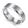 TRUMIUM 6mm Tungsten Rings White Silver for Men Women Wedding