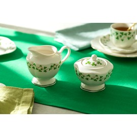 Shamrock Fine Porcelain Sugar and Creamer Set