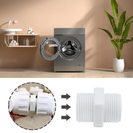 VGOL 6Pcs G3/4 X G3/4 Male Thread 25MM PVC Washing Machine Dishwasher Inlet Hose Connectors Pipe Fitting Hex Nipple Adapter Connector