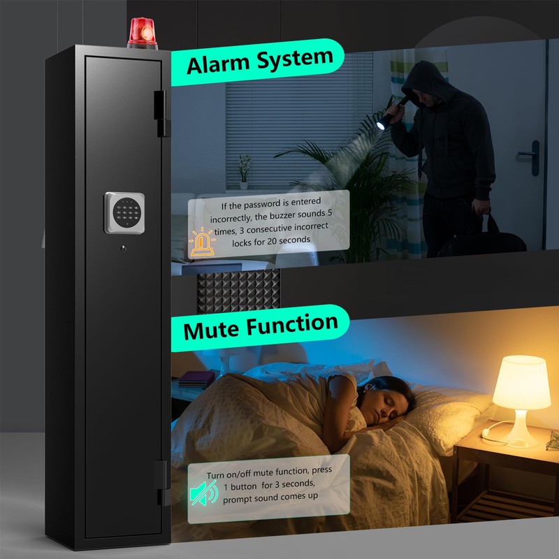 Marcree 1-2 Gun Safe for Rifles, Small Rilfe Safe with