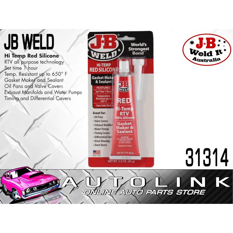 J-B Weld 31314 High Temperature RTV Silicone Gasket Maker and