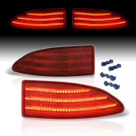 AJP Distributors Rear Bumper Red LED Reflector Lights Tail Brake Signal Fog Lamps Assembly Pair Compatible/Replacement For IS250 / IS350 2006 2007 2008 2009 2010 2011 2012 2013 06 07 08 09 10 11 12 13