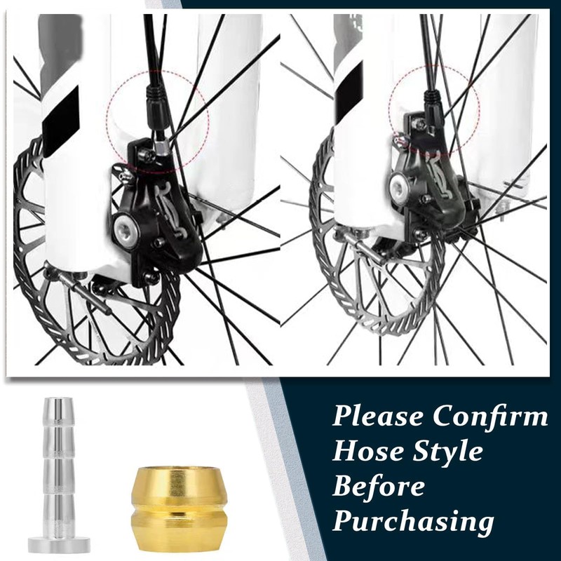 10 Set Bike Brake Olive and Connector Insert, Bicycle Hose