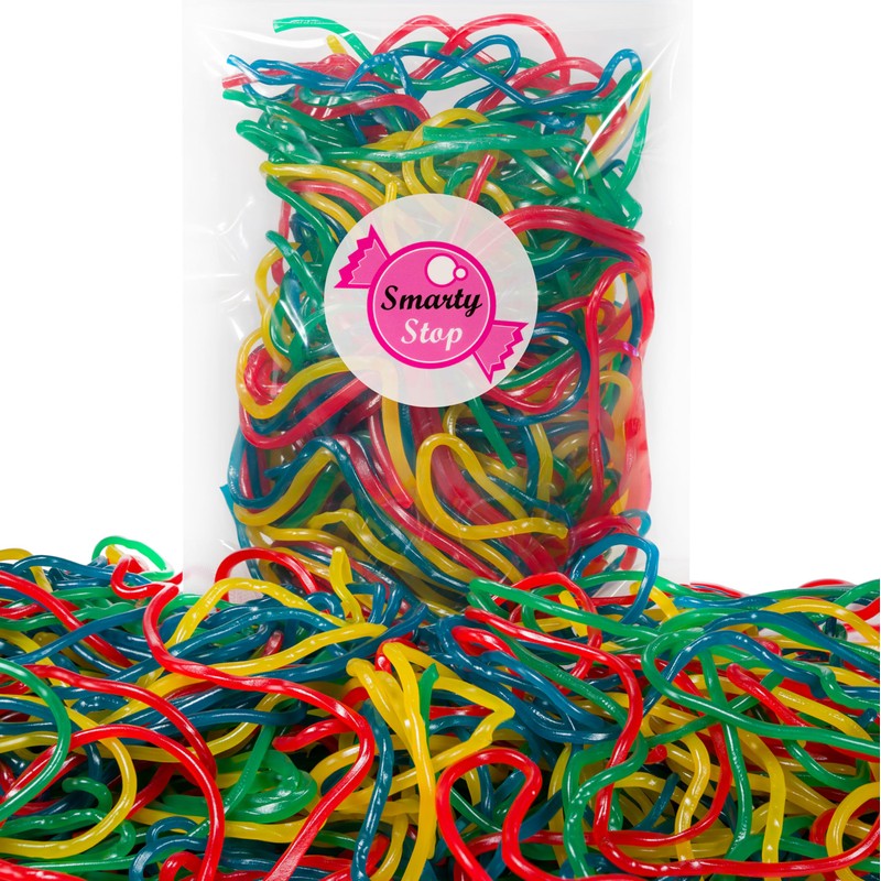 Smarty Stop Licorice Laces Gummy Candy (Rainbow, 2 Pound (Pack