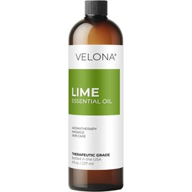 Lime Essential Oil by Velona - 8 oz | Therapeutic Grade for Aromatherapy Diffuser