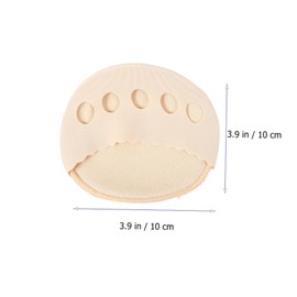 COLLBATH 2 Pairs Ice Silk Half Foot Socks Non-Slip Forefoot Insoles Comfortable Front Palm Pads for High Heels Women's Invisible Foot Cushions