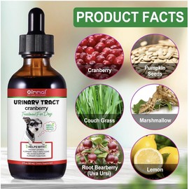 Oimmal Natural Dog Urinary Tract Infection Supports Bladder , Dog UTI Kidney Stone 60ml