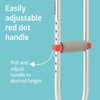 Medline Lightweight Aluminum Red Dot Guardian Crutches, for Patients 4’6”–5’2”