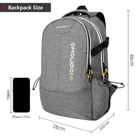 OMOUBOI Travel Laptop Backpack Lightweight 15.6" Reflective Business Daypack Water Resistant College School Computer Bag (Gray)…