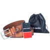 Pierre Cardin Men's Leather Belt 40 mm Wide Belt Full