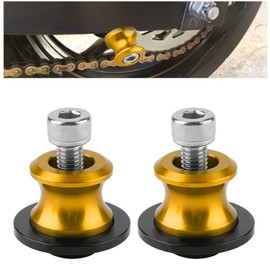 Ausla Swing Arm Spools, 2 Stück 8mm CNC Motorrad Schwingen Bobbins für Hinterständer Stabilität (Gold)