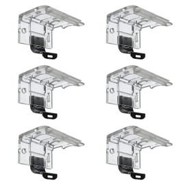 BOLWHAO 6 Pcs Cordless Shade Bracket, Mounting Bracket with Metal Clip for 1'' (25MM) Pleated Shades Cordless Blinds Headrail Holder Clip PVC Cordless Honeycomb Cellular Transparent