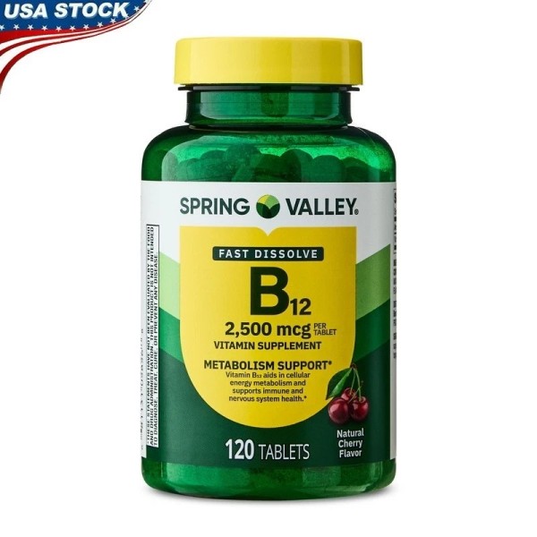 Unbranded Vitamin B12 Quick Dissolve Tablets 2500mcg Energy Support Gluten