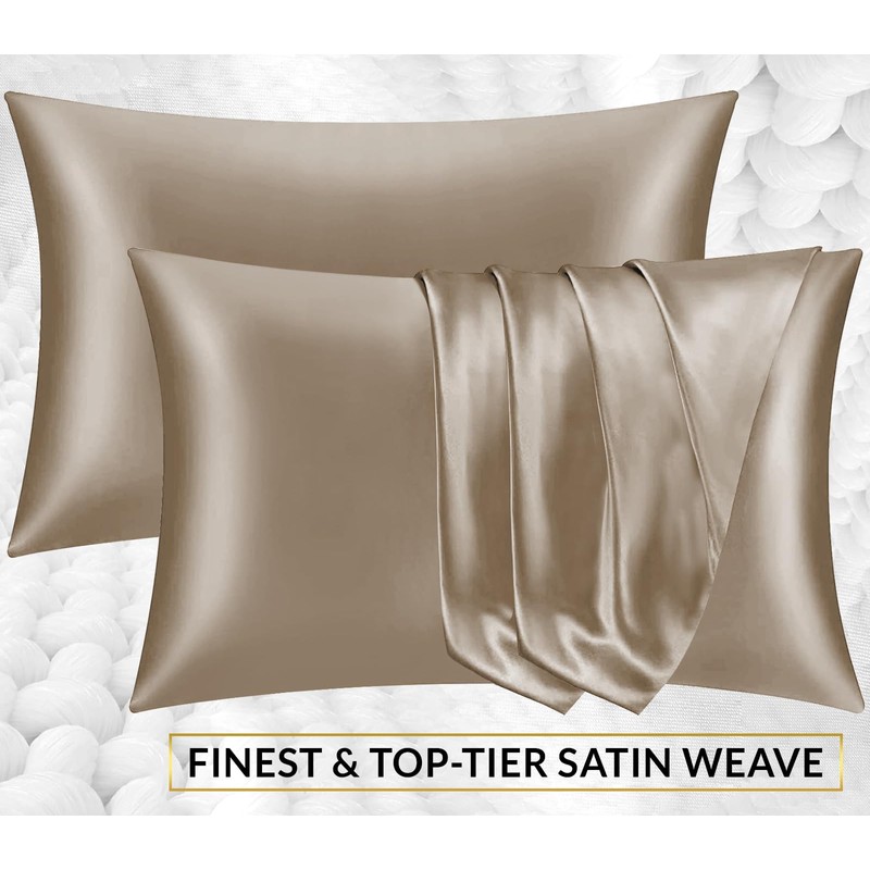 Pamposh Satin Silk Pillowcases For Hair And Skin 2 Pack