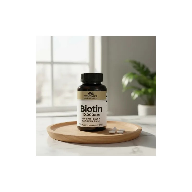 Biotina 10,000 Mcg 100 Tabs Windmill Es