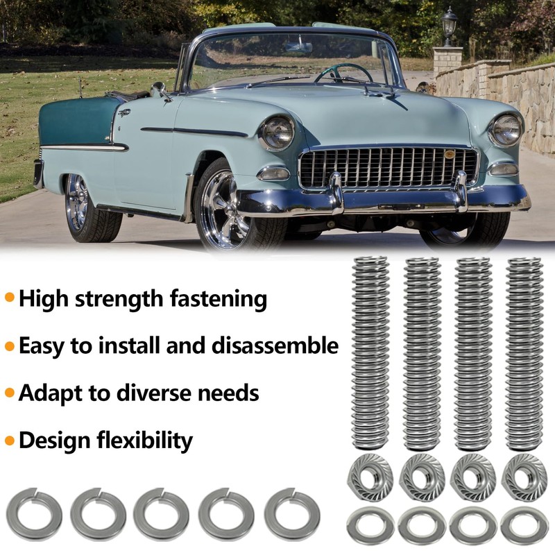 304 Stainless Steel Small Block Hex Bolt Kit Compatible with