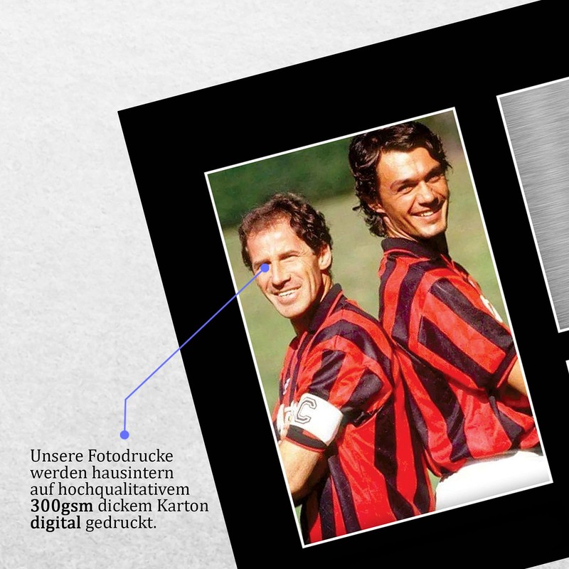 HWC Trading Franco Baresi & Paolo Maldini Milan A4 Printed