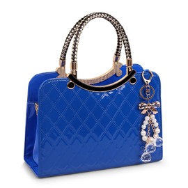 DEEVORCA Fashion Women's Handbag Elegant Shoulder Bag Pearl Pendant Casual Crossbody Bag Travel Dating Work Party Wedding PU Leather Medium Multifunctional Messenger Bag Red A