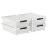 Tyminin 4 Pack 20-Quart Under Bed Storage Box with Wheels,