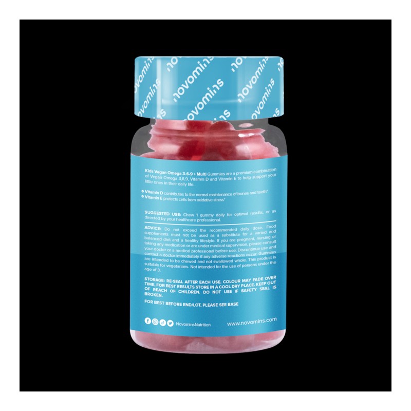Novomins Kids Omega 3 6 9 + Multi 30 Gummies