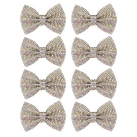 8pcs Bow Shoe Clips Detachable Bowknot Shoe Buckle Decorative Removable Bridal Shoe Clips for Wedding Party
