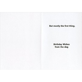 Two Things Recycled Paper Greetings Funny Birthday Card from The Dog