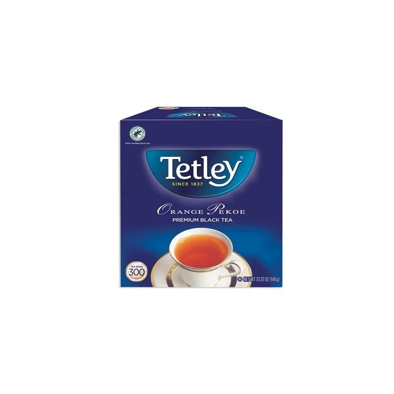 Tetley Tea, Orange Pekoe, Food Service Size 300Count 945g Tea