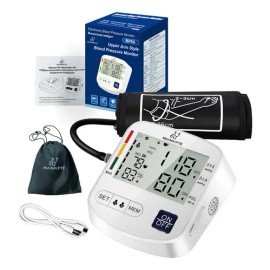 1pcs Digital Arterial Medidores Depresión Brazo Aparato Chec Blanco                                                                                   
