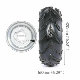 Unbranded 2pc 7" inch 16x8-7 Tire Rim Wheel + 3 Stud Spindle Hub for Quad Go Kart ATV
