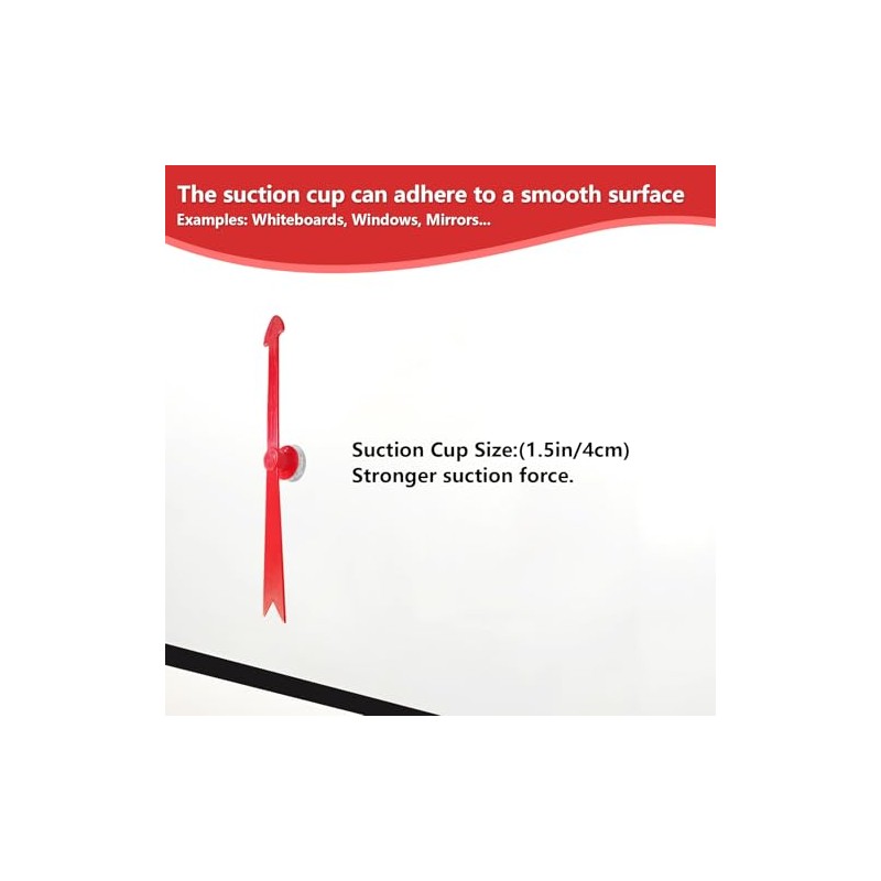 Large Arrow Spinner, 11.8 in/30 cm, Red Plastic with Suction